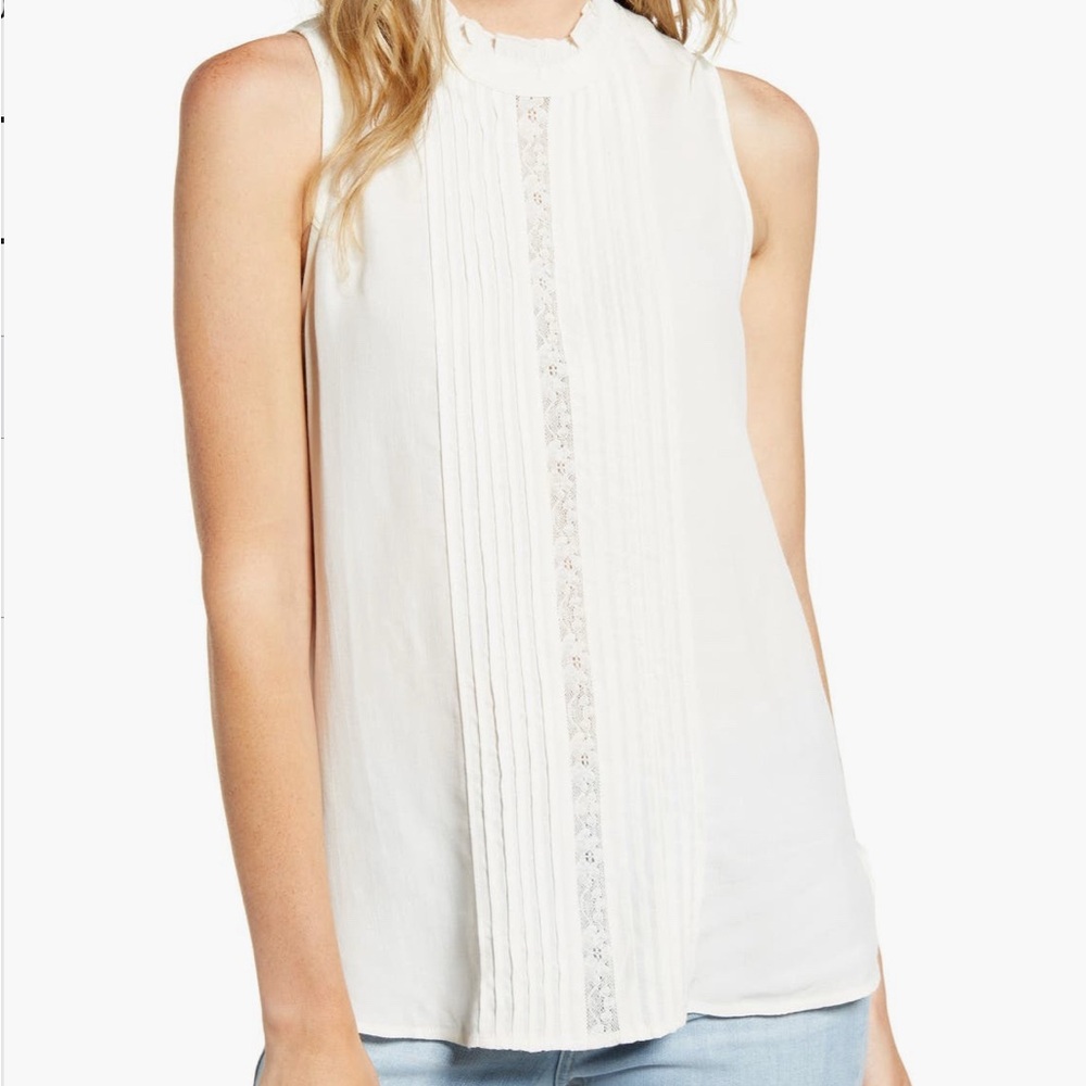 Chelsea 28 Ruffle & Lace Sleeveless Blouse